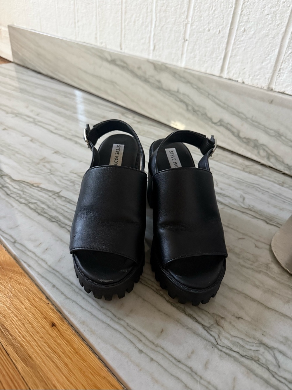 Steve Madden Black Platforms - Picture 2 of 5